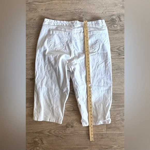 JMS Plus Size 22 White Capri Pockets - Picture 5 of 6